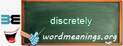 WordMeaning blackboard for discretely